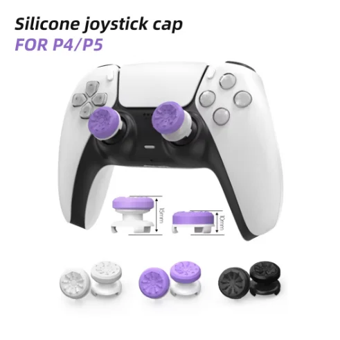 2pcs Silicone Thumb Grip for P5/P4 Joystick Booster Caps Game Controller Accessories Rocker Cap Pair Supports P4/P5 view 2