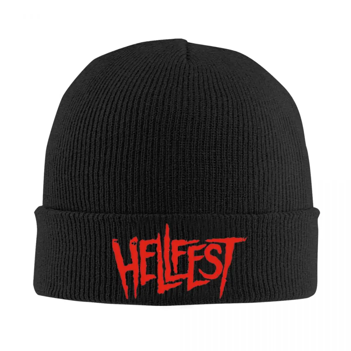 Hellfests Festival Bonnet Hats Music Logo Beanie Hats Printed Knit Hat Winter Vintage Men Women Hippie Elastic Caps