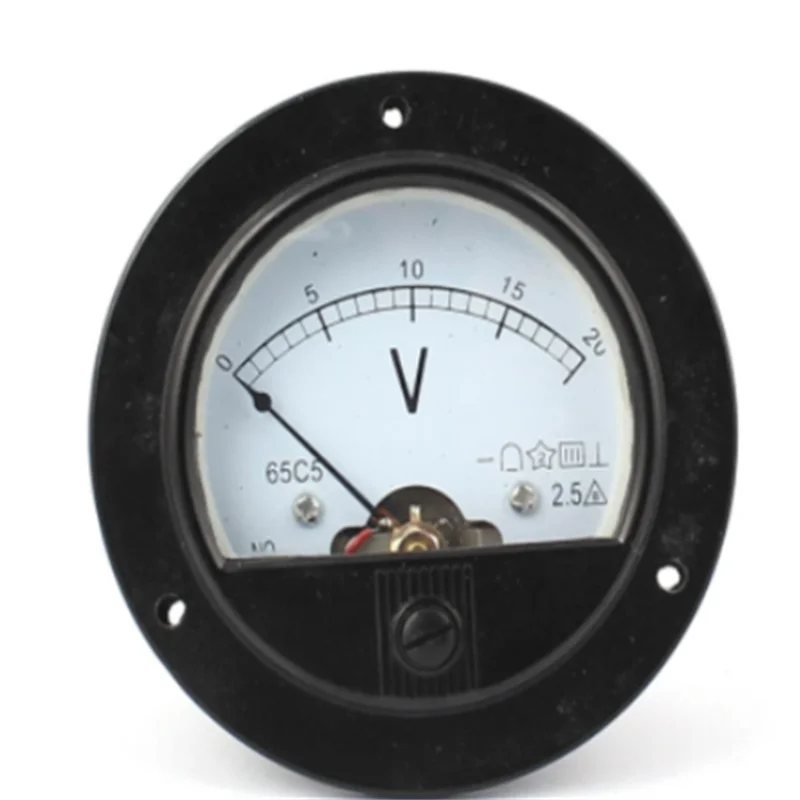 

1pc DC 0-20V Round Analogue Panel Meter Volt Voltage Gauge Analog Voltmeter