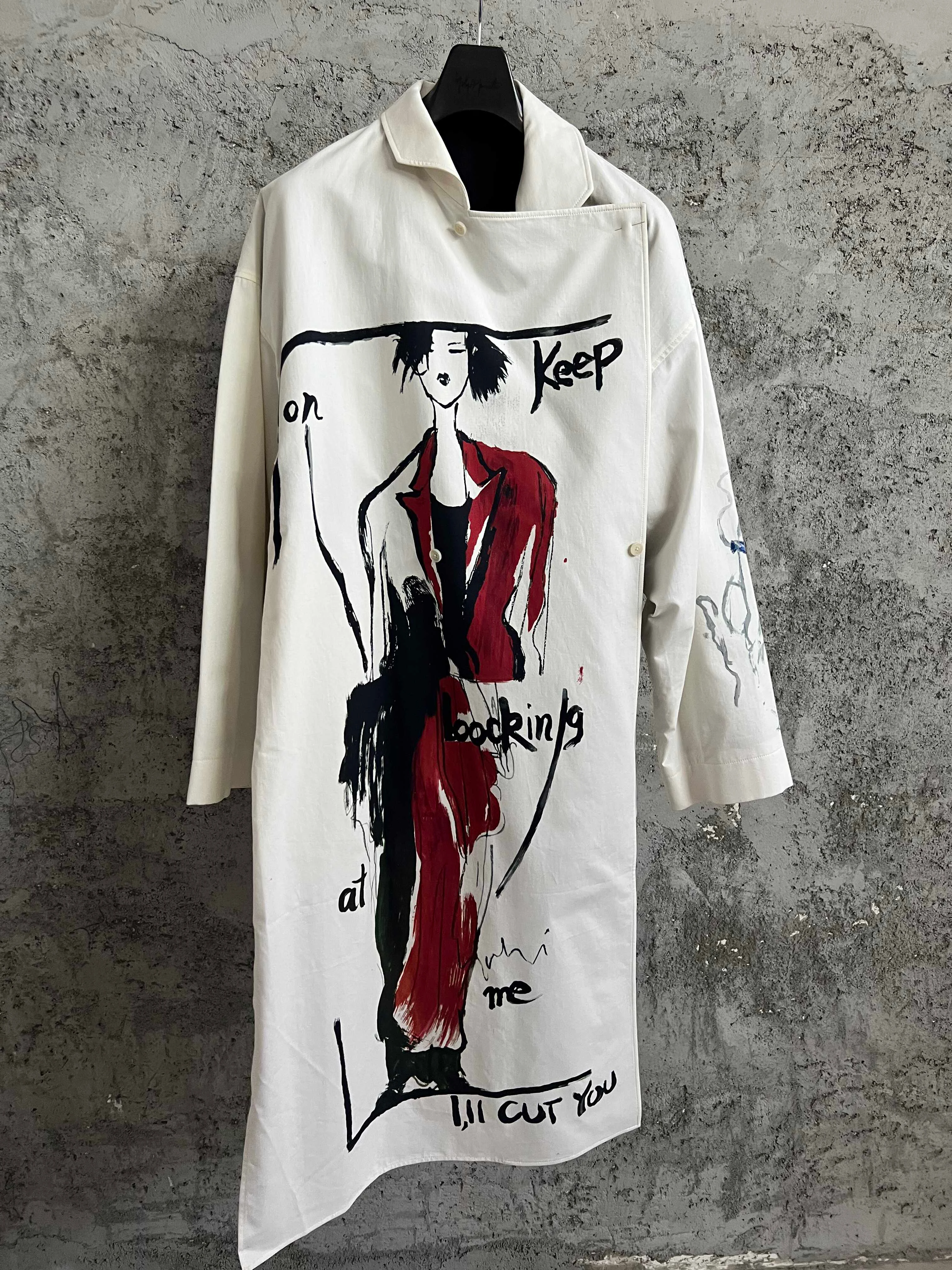 

TOP-YAMAMOTO Yuka Asakura white pure cotton suit, light-colored suit jacket