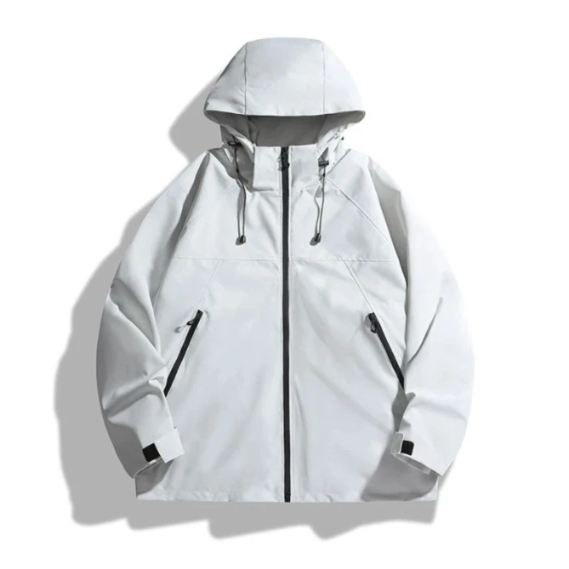 سترة واقية نسائية بمقاس كبير على طراز الزوجين للرياضات الخارجية مقاومة للماء ومضادة للرياح كاجوال فضفاضة ومتعددة الاستخدامات بلون نقي لتسلق الجبال #3