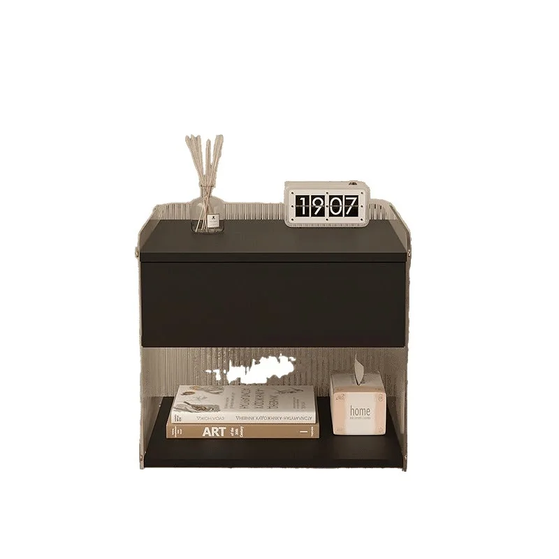Acrylic storage bedside table Modern simple bedroom Small bedside table Storage locker Household drawer type