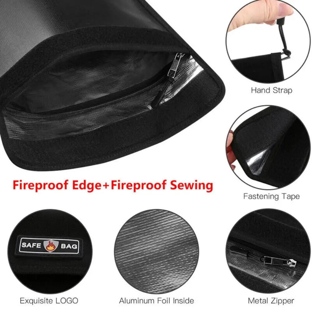 

5-слойная водонепроницаемая взрывозащищенная папка-сумка для денег, безопасный чехол для хранения, сумка для документов