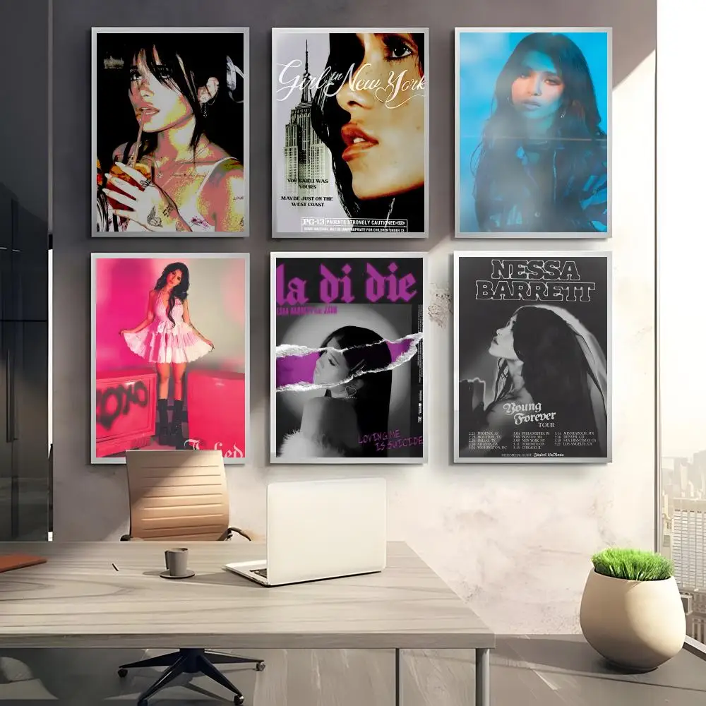 ملصق قماشي للخط المغني من نيسا باريت: خالي من التجاعيد ومقاوم للماء ومتين لجميع الفضاء لتزيين الحائط