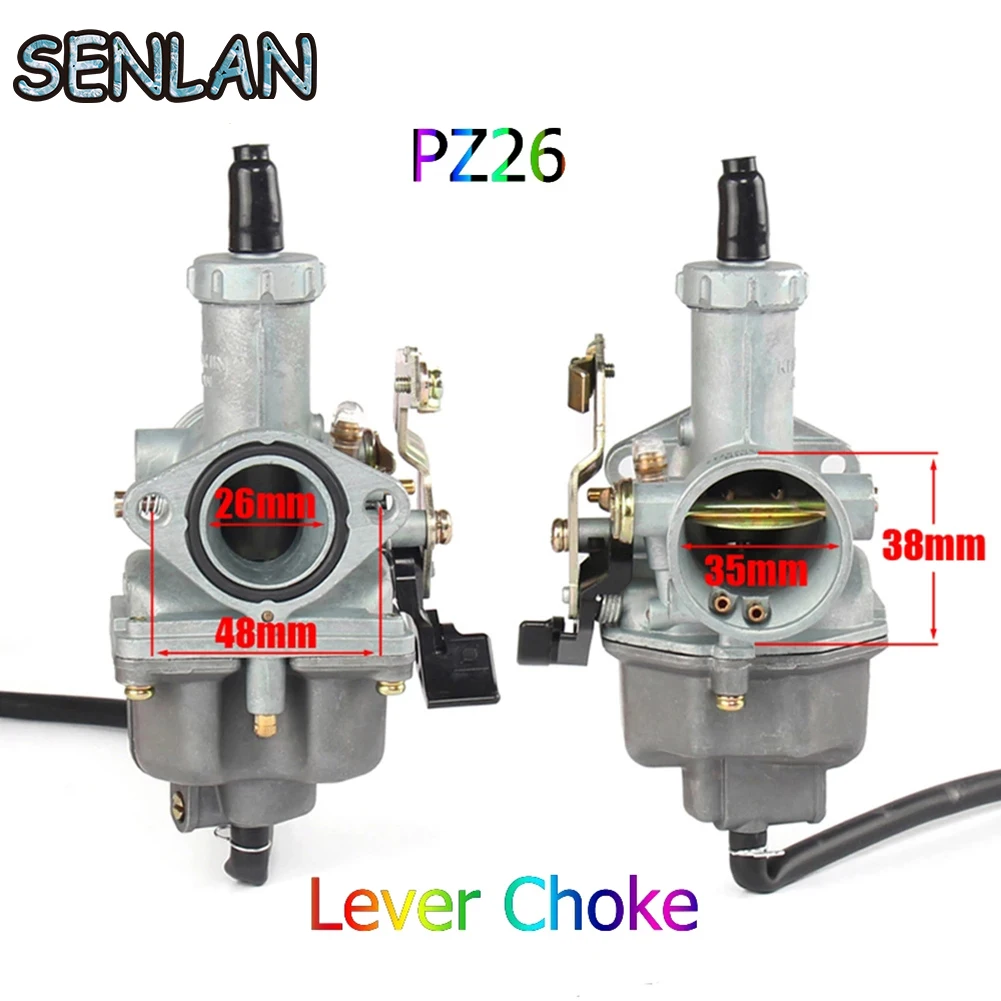 PZ26 26mm Carburetor Carb For Honda CB125 TRX250 XL125S 250EX TRX XR200 XR100 CB CG 120 125 150cc Motorcycle ATV Quad Dirt Bike