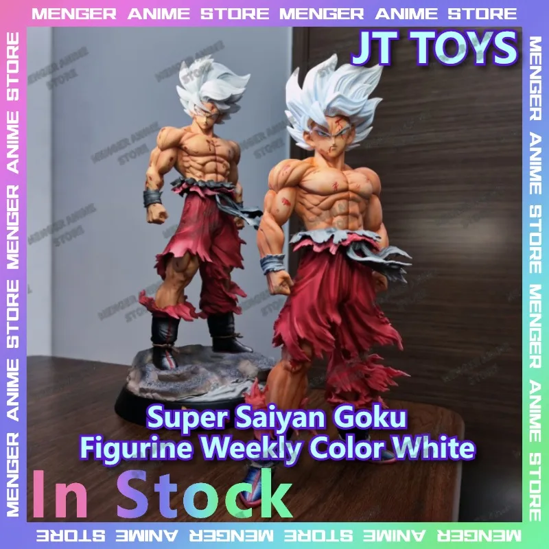 

JT Toys Dragon Ball Z Super Saiyan Goku SSJ2 Anime Collectible Figurine Weekly Color White Statue Model Saiyan or Flow Hair Gift