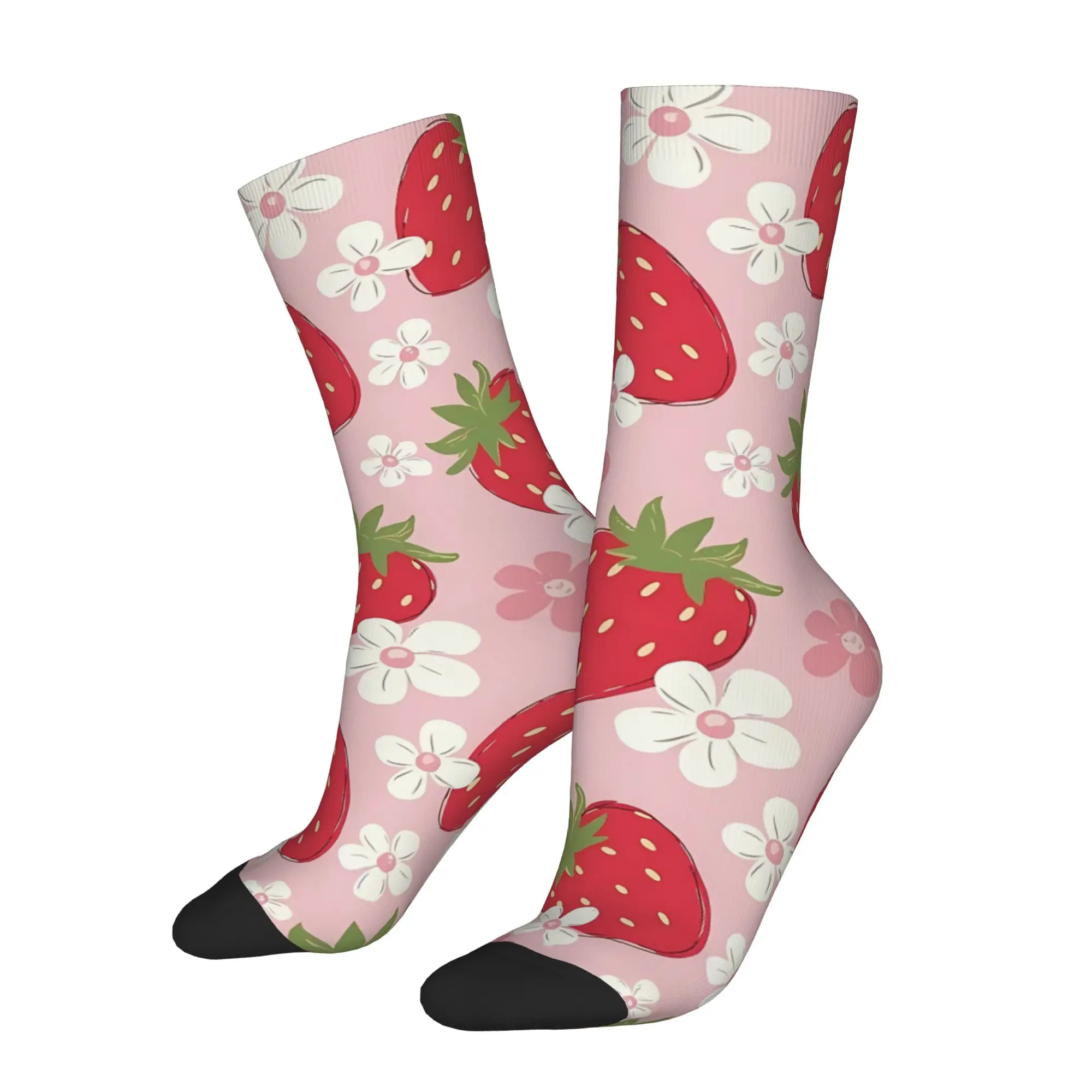 

Running Socks Retro strawberry pattern Desgin Crazy Men's Socks Unisex customized items Pattern Printed Sock