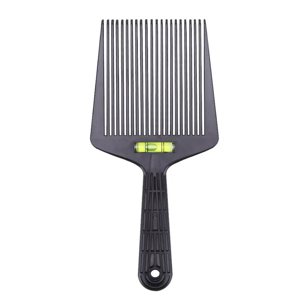 1Pcs Large Wide Tooth Spirit Level Comb Professional Barber Haircut Styling Tool Plastic Hairdressing Comb for Flat- Cut