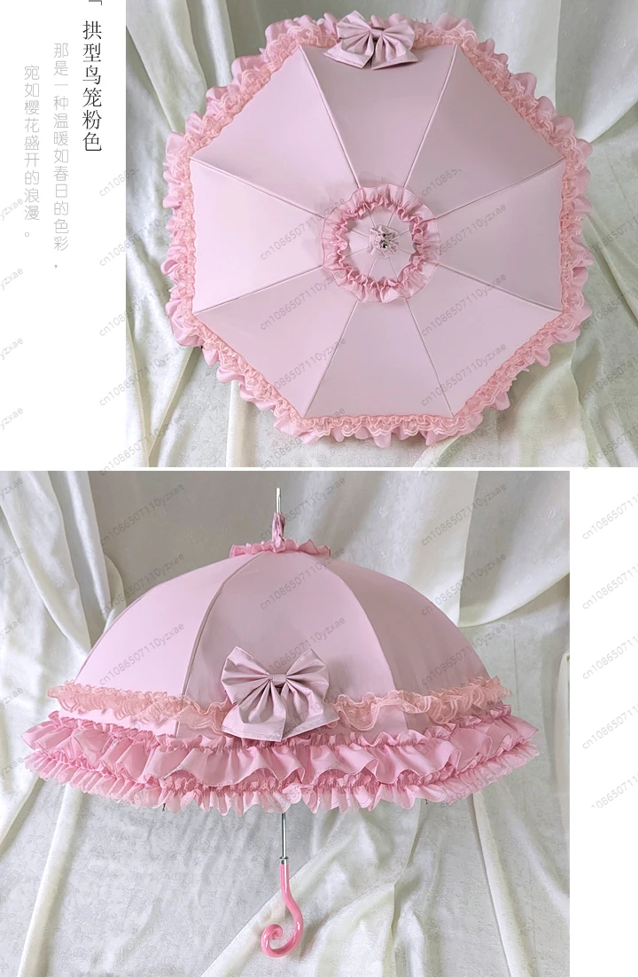 Elegant Lace Wedding Parasol - Vintage French Style Umbrella for Photography & Sun Protection