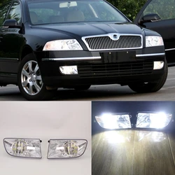 Car Lights Front LED Fog Lamp Light With Bulbs For Skoda Octavia A5 MK2 Sedan Combi 2004 2005 2006 2007 2008 Car accessories