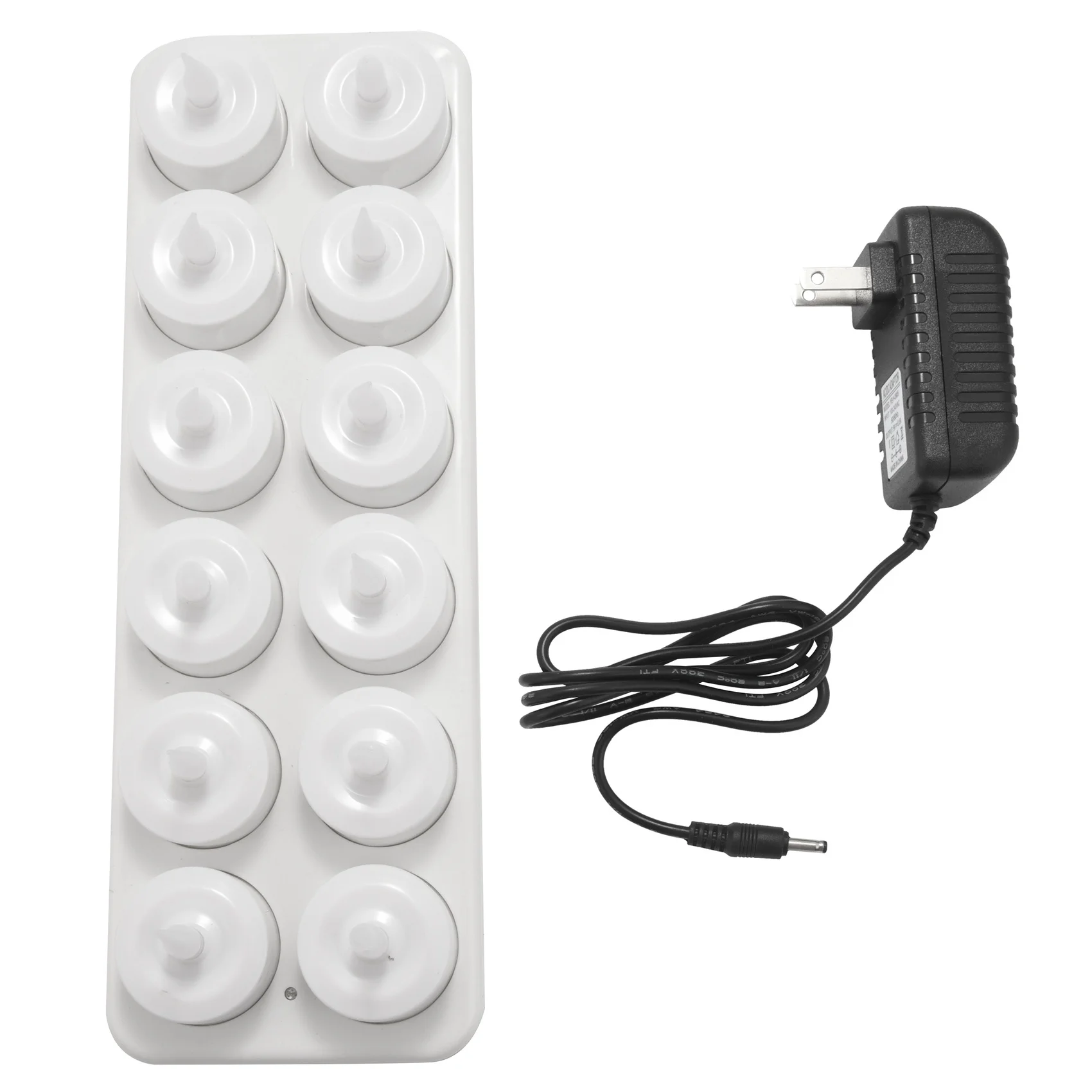 Rechargeable LED Electric Candles, Flameless Flickering Tea Lights, Decorations For Christmas,Set Of 24,White US Plug