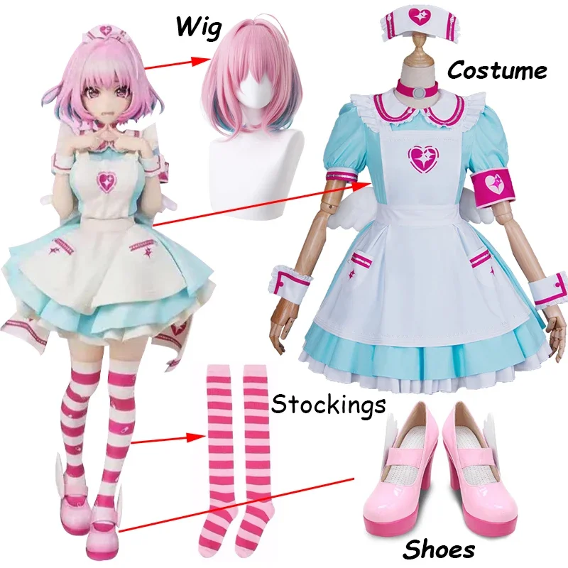 Anime The Idolmaster Cinderella Girls Yumemi Riamu Cosplay Costume Maid Dress Halloween Carnival Clothing Custom Made