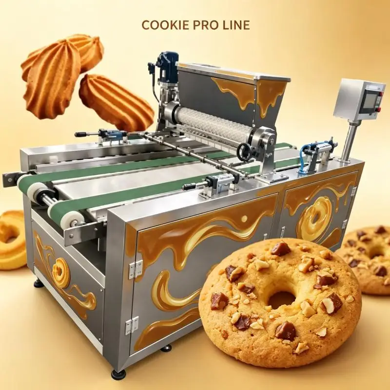 Commercial Cookies Making Equipment Automatic Dough Forming Machine Bakery Biscuit Production System High Output