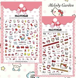 1PCS Cartoon hello kitty stickers Anime stickers Nail Art Decoration DIY Sanrio sticker Nail Decals Press on Nails