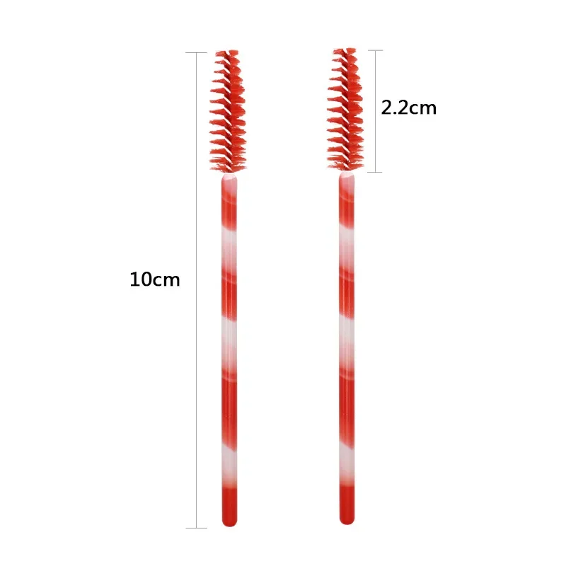 50Pcs Einweg Wimpern Pinsel Mehrfarbige Stange Mascara Zauberstäbe Stirn Pinsel Tragbare Wimpern Kamm Wimpern Verlängerung Make-Up-Tools