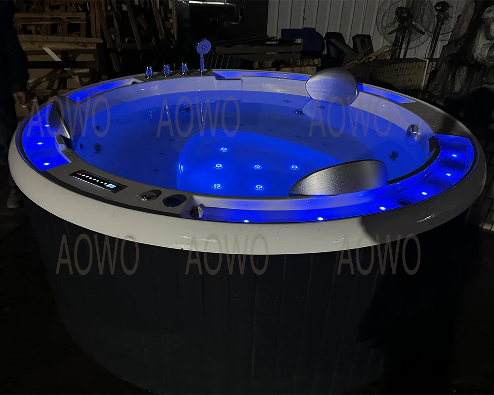 Hot Tube Outdoor Round Shape Jacuzziss Bathtub Outdoor Bathtub Inground Spa whirlpool Pool Tinas Outdoor Spa Balneotherapy Bath