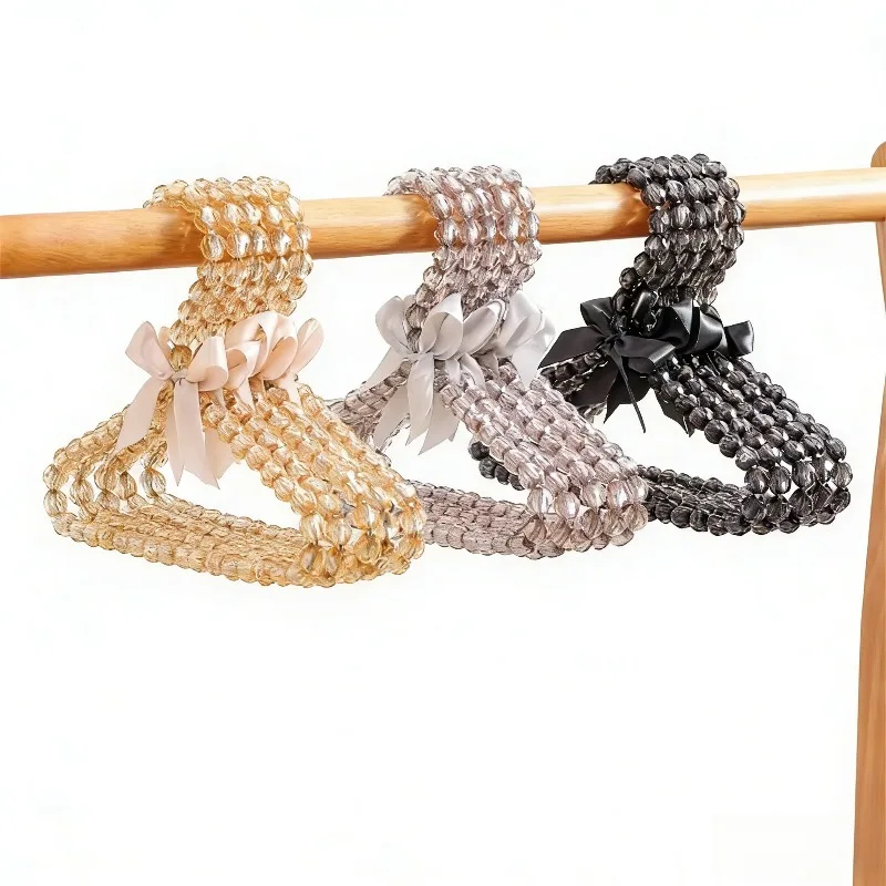 

5Pcs Clothes Pet Supply Hangers Plastomer Beads Decoration for Small Dog Clothes Wardrobes Accessories Home Organization