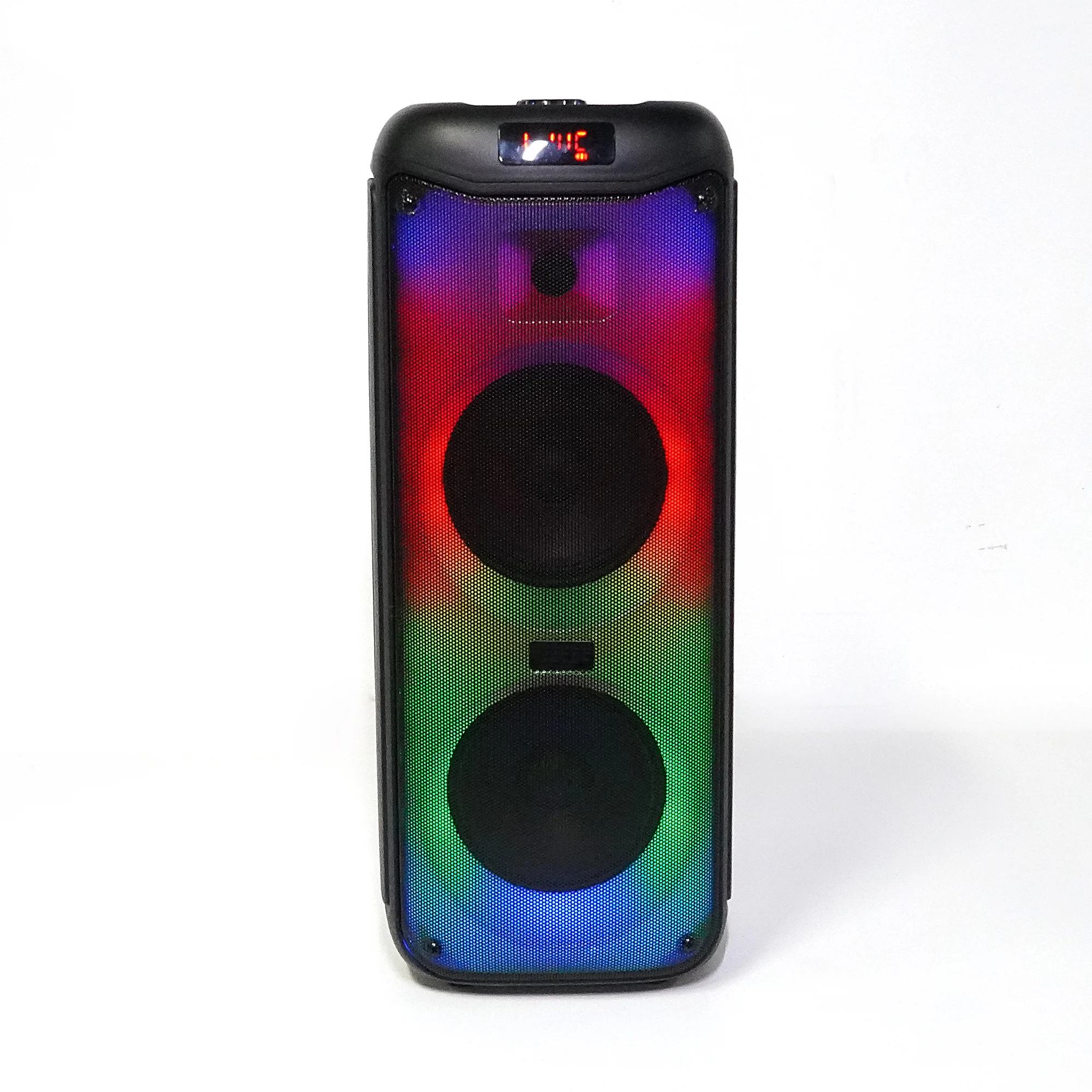 مكبر صوت مزدوج ملون لـ 5.0 صندوق صوت خارجي محمول RGB هيكل بلاستيكي ثقيل عمر بطارية 10-15 ساعة #1