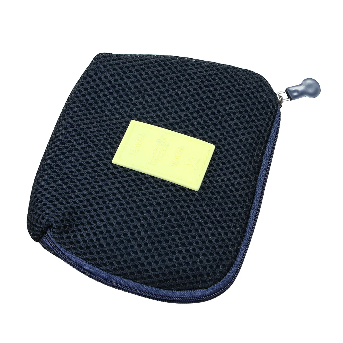 

Digital Storage Pouch with Mesh Compartment Shockproof Protection for Phone Accessories Travel Business Trip Dark Blue