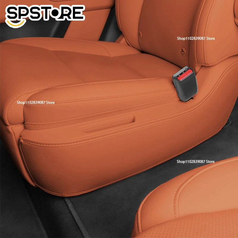 LiXiang-almohadilla de cuero para el borde lateral del asiento, accesorio Interior de segunda fila Ideal para L8 L9 2022 2023, 2 piezas