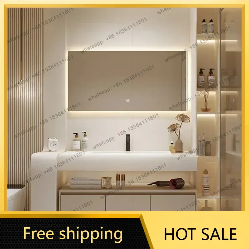 YJ Lazy Jewelry Bathroom Cabinet Space Saving Shelves Modern Storage Vanity Makeup Cabinet Magazine Lazy Creative Home Furniture