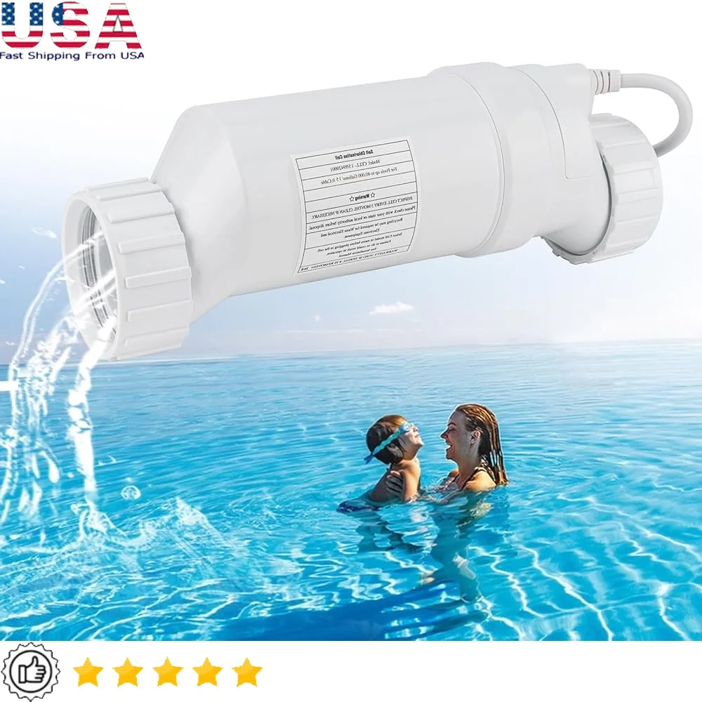 

T-15 Pool Salt Turbo Cell Chlorinator Replacement Hayward T-CELL-15 AquaRite Compatible Electrolyze Salt Water Efficient