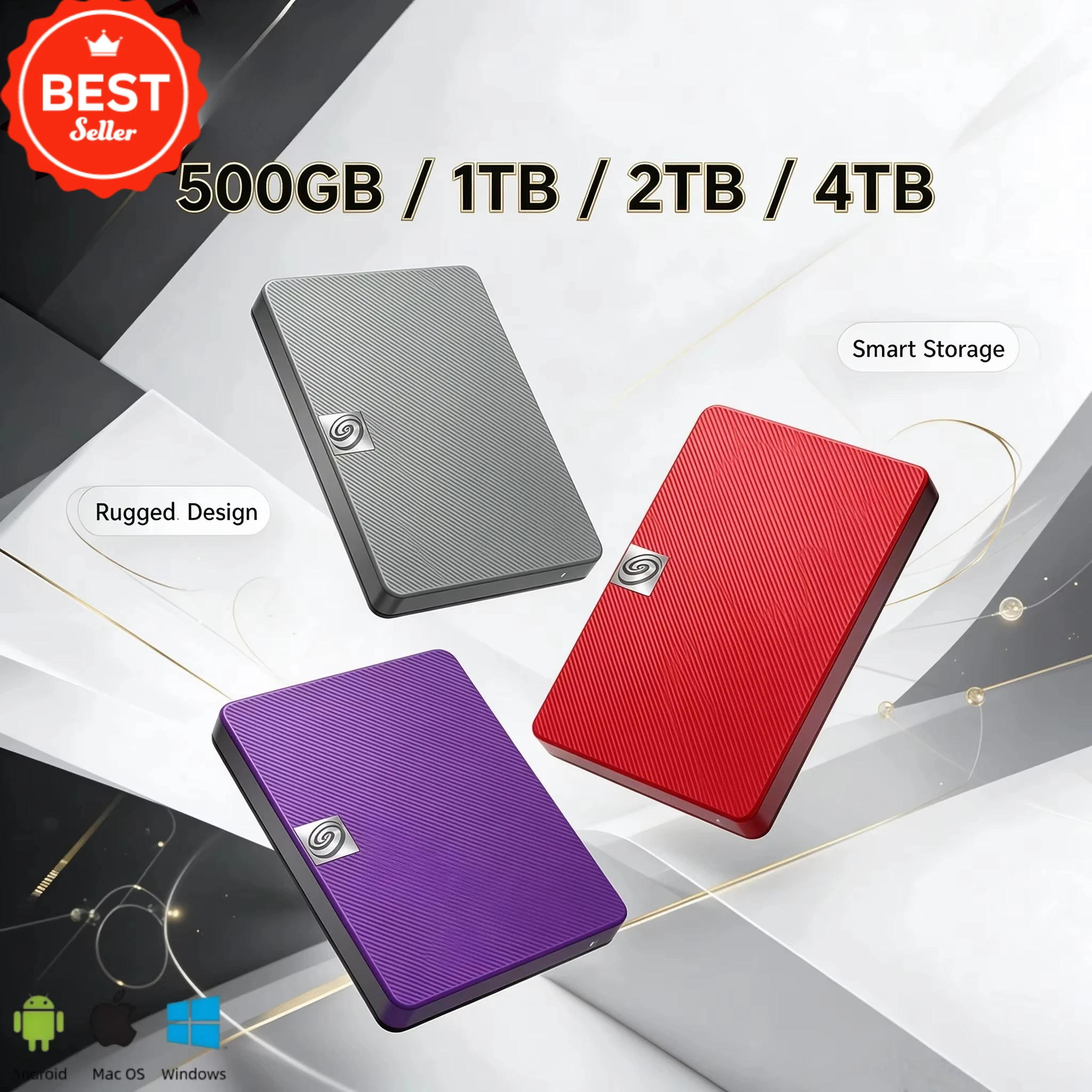 500gb、1tb、2tb、4tb、25インチ、拡張可能、ポータブル、外付けハードディスク、usb30、windows-pc、mac用、データファイルのバックアップ・保存に最適。