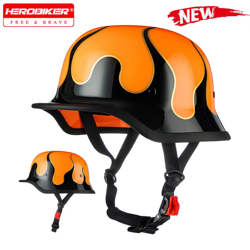 

Retro Motorcycle Helmet Men Women Motorbike Half Helmet DOT Certification Protection Vintage Moto Riding Helmet
