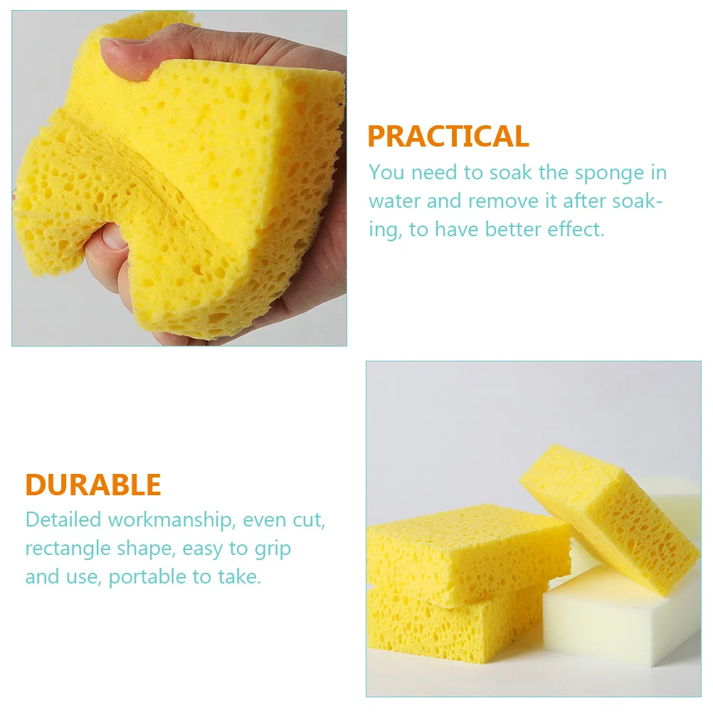 

4pcs Kids Rectangle Sponges Class DIY Pottery Tools Clay Crafts Painting Diy Pottery Sponge Sponge Tools Sponges
