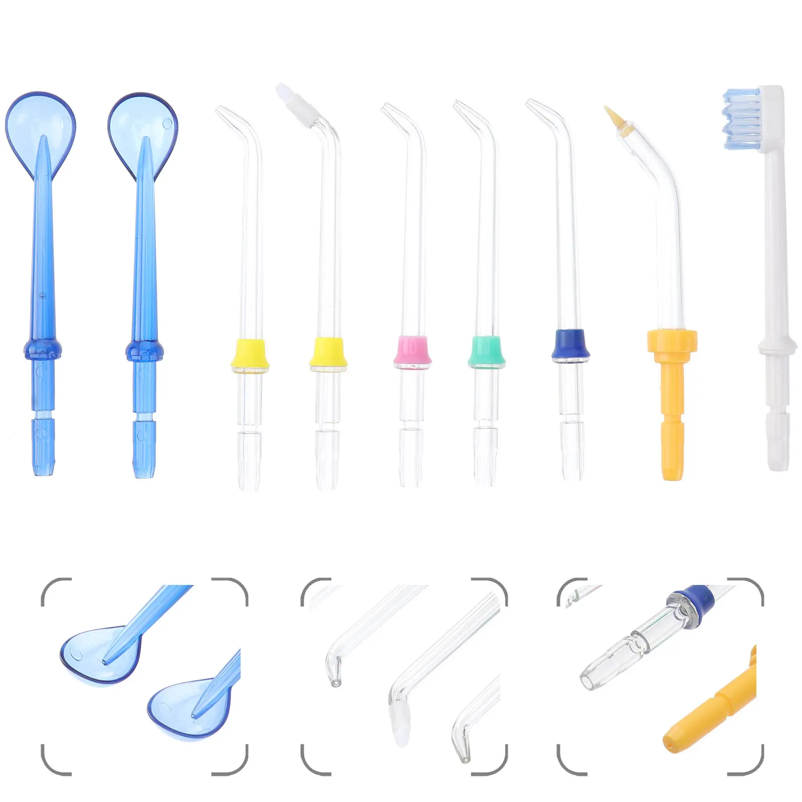 

9Pcs Replacement Head for Water Floss High Quality Nozzle Oral Irrigator Tip Compatible with Wp Series Fc168 Fc188 Water