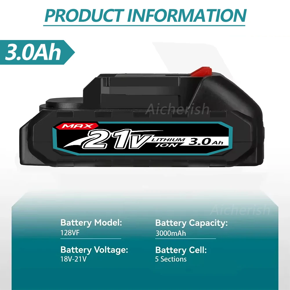 For Makita 21V Battery Li-ion 3.0Ah/6.0Ah/9.0Ah Fast Charging Lithium-ion Battery For Electric
