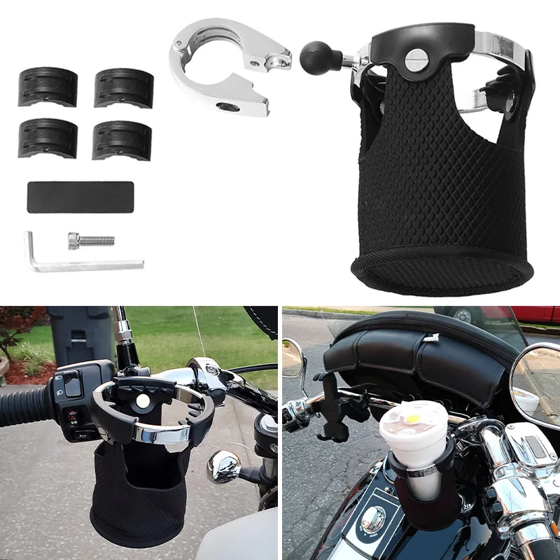 

For Harley ATV Motorbike Bicycle Scooter Motorcycle Handlebar Bottle Cup Holder Handlebar Drink Cup Bracket Mounted Accessories