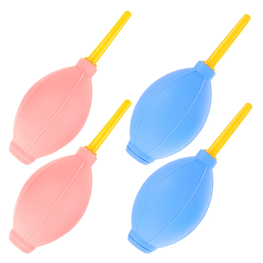 4 قطع منفاخ هواء مطاطي يدوي للرموش، سريع لطيف وغير مهيج، متعدد الاستخدامات، سهل الاستخدام، أزرق وردي