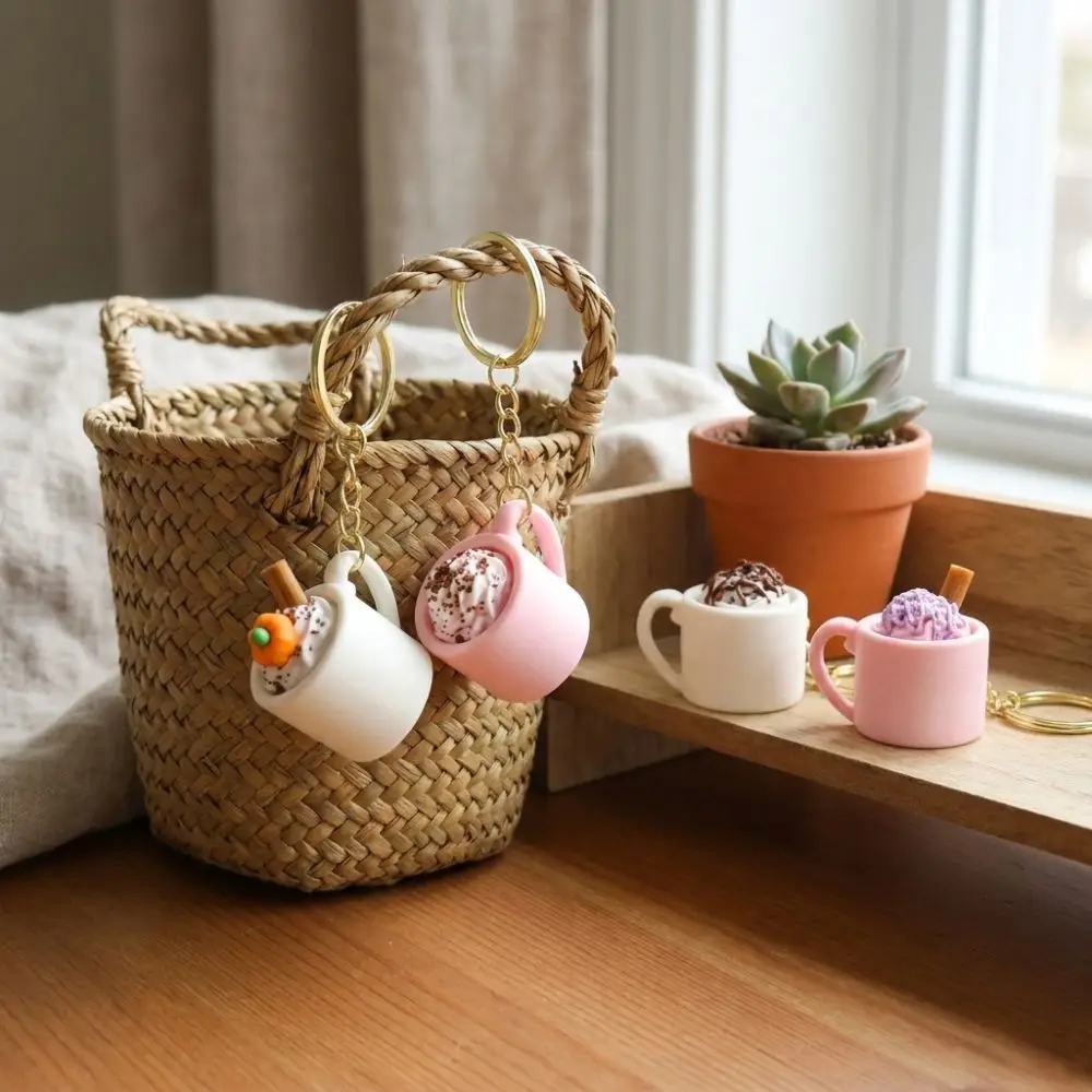 3D Printed Artificial Sundae Mug Clicker Coffee Cup Click Sound Simulated Ice Cream Fidget Keychain Mug Shaped Mechanical Click