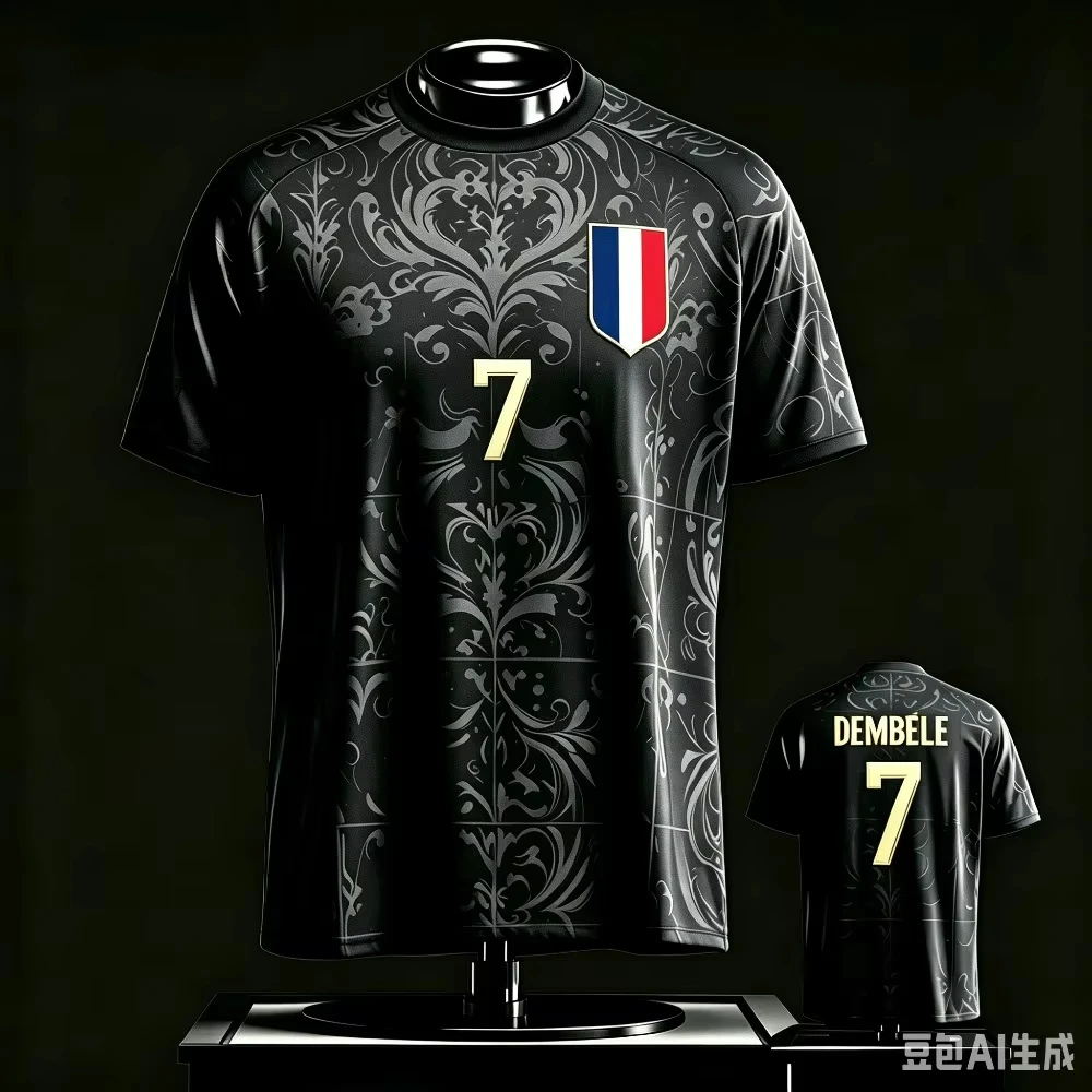 2026 France Fan Edition Soccer Jersey Black T-Shirt Summer Breathable Quick Dry Tops Outdoor Sports Short Sleeve Tees for Unisex