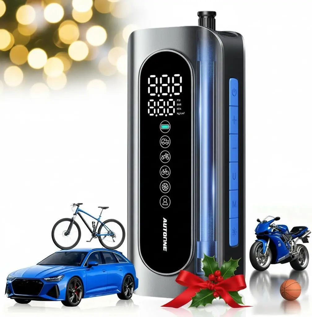 

Portable Cordless Tire Inflator, 150PSI Air Pump for Car Motorcycle Bike Ball with Auto Shut Off