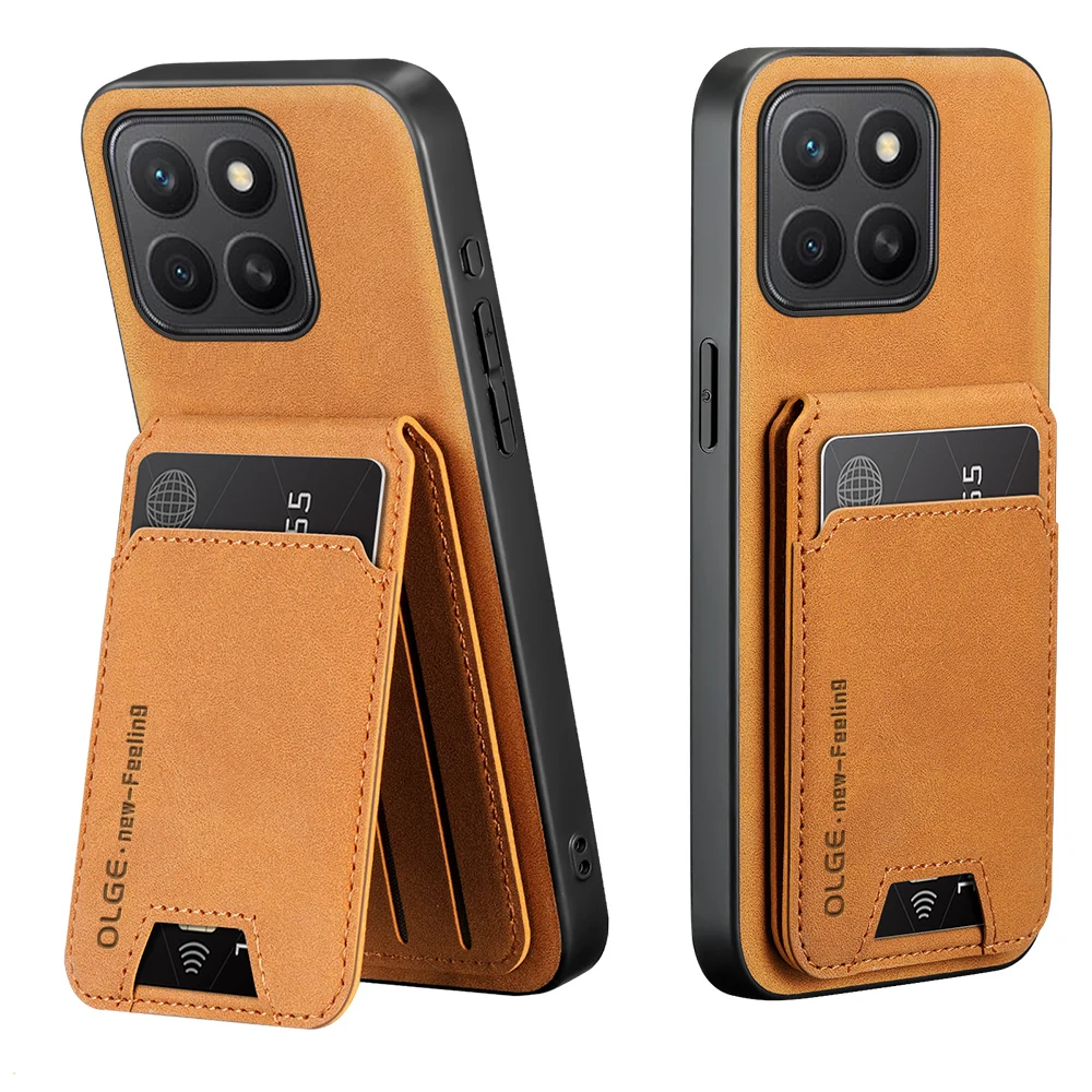 Phone Case For Honor X7B X7C X7D X8C X8B Solid Color Leather Wallet Card Slot Bracket view 3