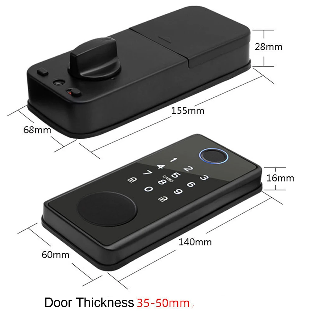 Imagem -06 - Fingerprint Bluetooth Tuya App Eletrônico Deadbolt Smart Door Lock Senha App Desbloquear Suporte Wifi Gateway Digital Smart Locks