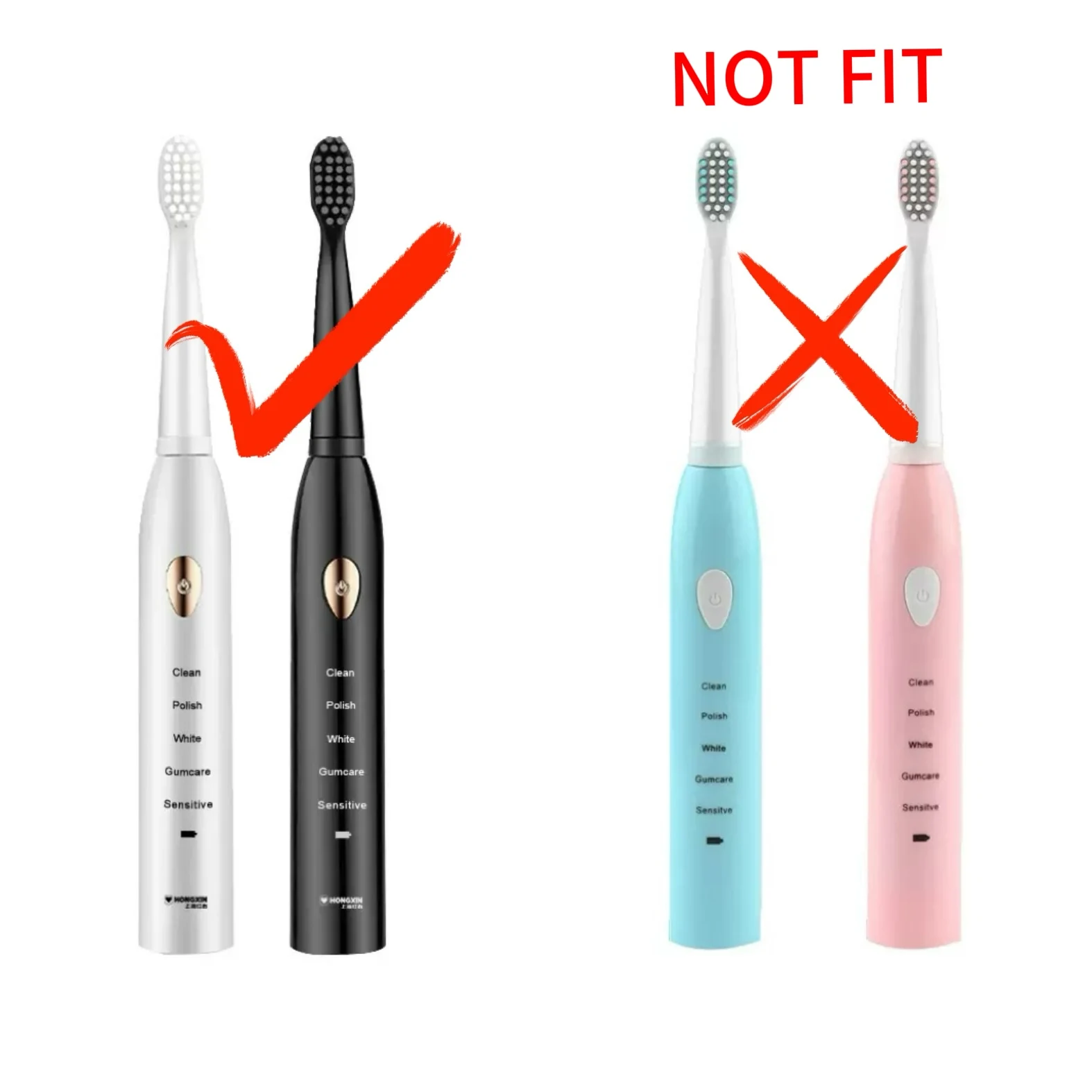 Replacement Toothbrush heads For Jianpai JD005 RH2305/X.Q.M.Q B-1/Royalstar101 Electric Toothbrush Soft DuPont Bristles Nozzles - view 3