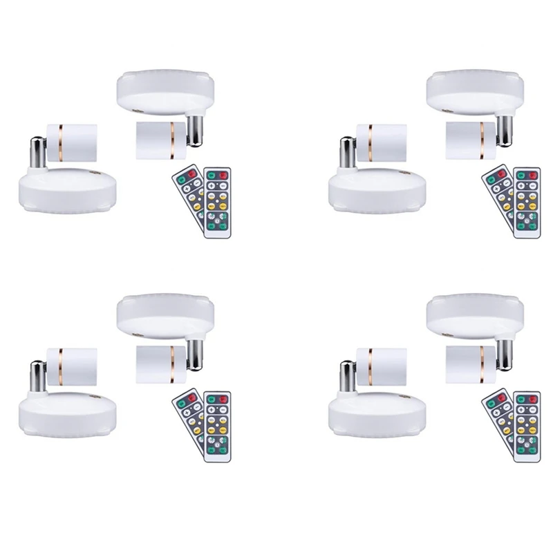 Wireless Spot Lights Battery Operated Accent Lights Indoor Dimmable LED Spotlight Anywhere Rotatable Wall Light(8 Pack)