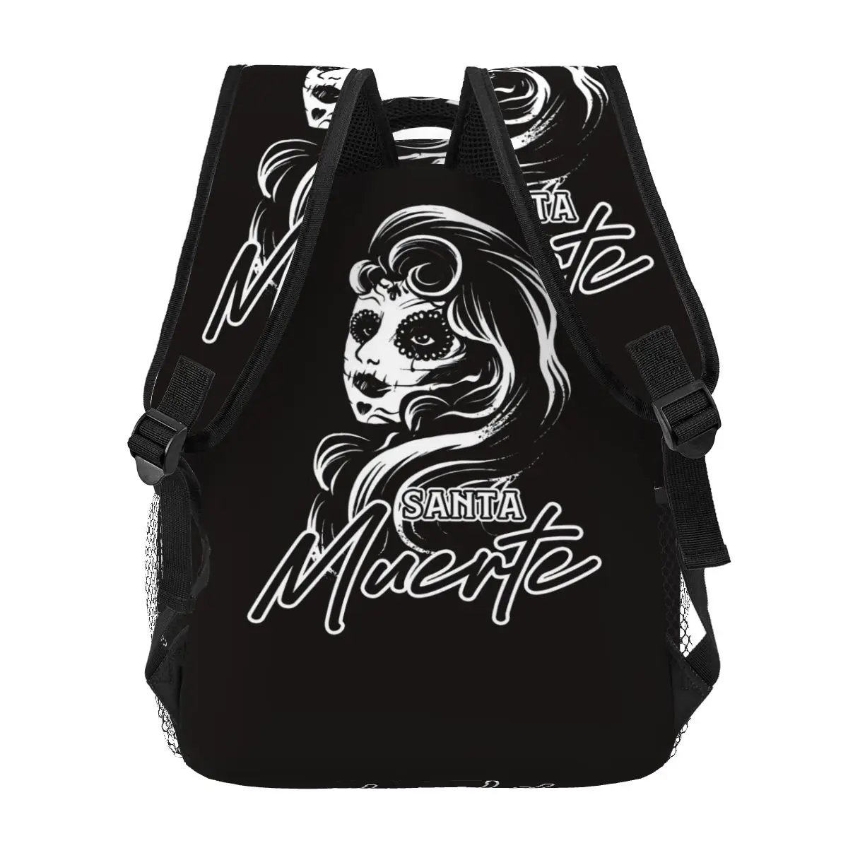 Mochilas españoles de Santa Muerte, mochila para niños y niñas, mochilas escolares para estudiantes, mochila de viaje de dibujos animados, bolso de hombro de gran capacidad
