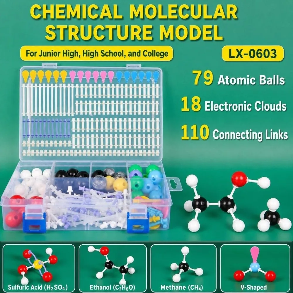 Plastic Chemistry Molecular Model Kit Educational Chemistry Teaching Aid Organic Chemistry Atom Model