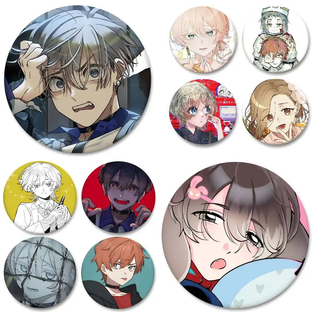 Anime Cartoon Figuren Milgramm Abzeichen Runde Abzeichen Weißblech Münze Brosche Kleidung Rucksack Zubehör Anstecknadel