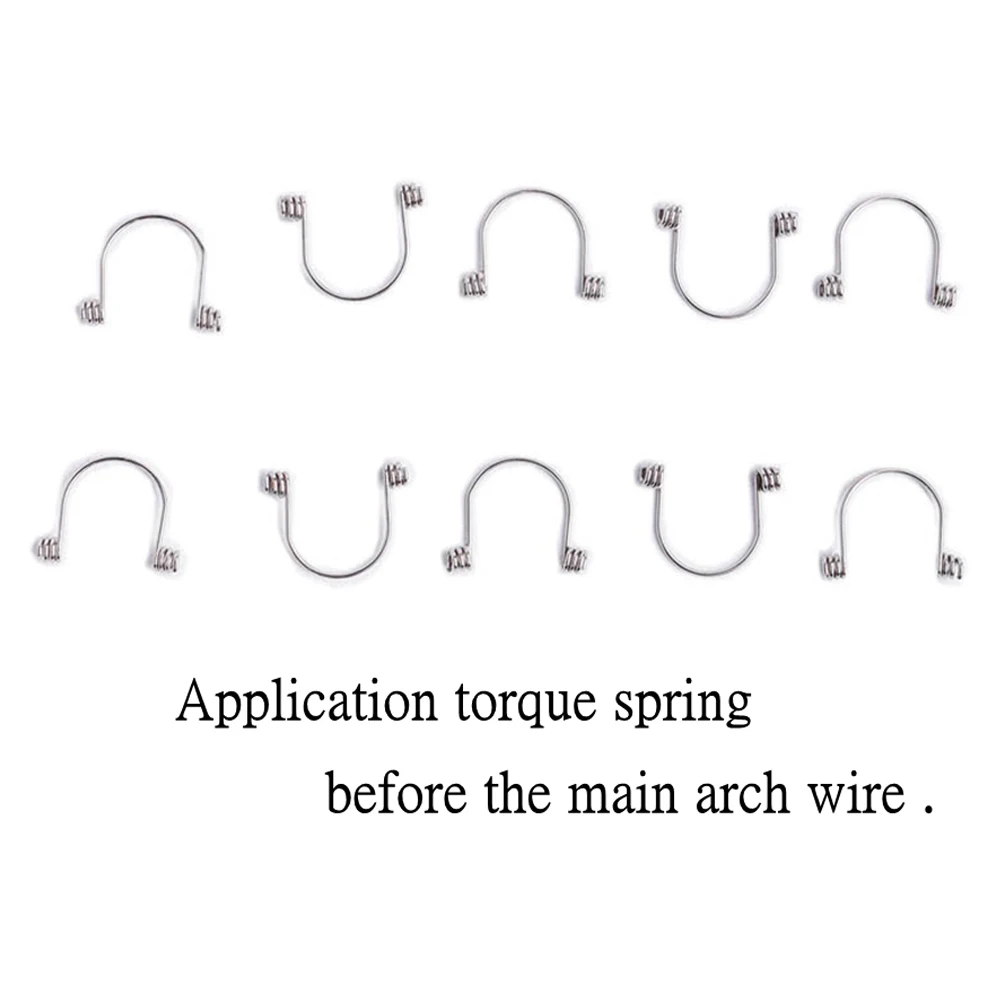 Orthodontic Anterior Torquing Spring Rectangular Arch Wire Universal Braces Brackets Dentistry Products  All Size 10pcs