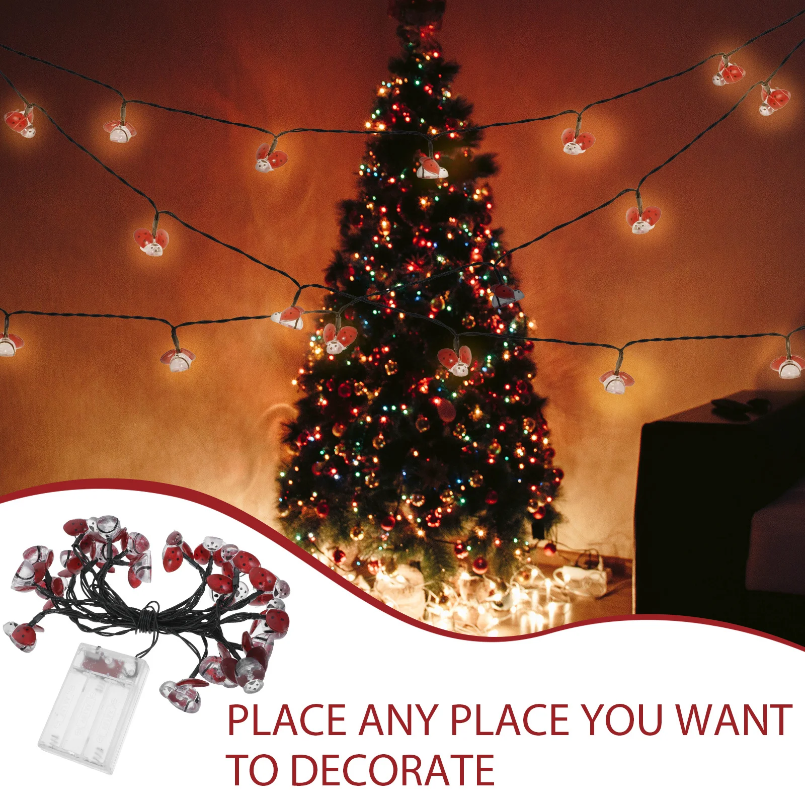 مجموعة واحدة من شريط إضاءة LED للمهرجانات ديكور معلق إبداعي لعيد الميلاد أضواء ديكور داخلية وخارجية لحديقة المنزل #2