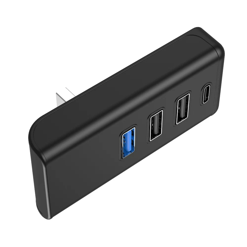 For Tesla Model 3/Model Y Car Phone Cable Splitter Laptop PC Extend Adapter Glove Box Type C USB3.0 HUB 4 Ports Converter