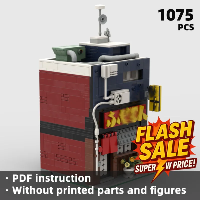 

Experience the local flavor and customs of the city Diy anime scene street view model building blocks