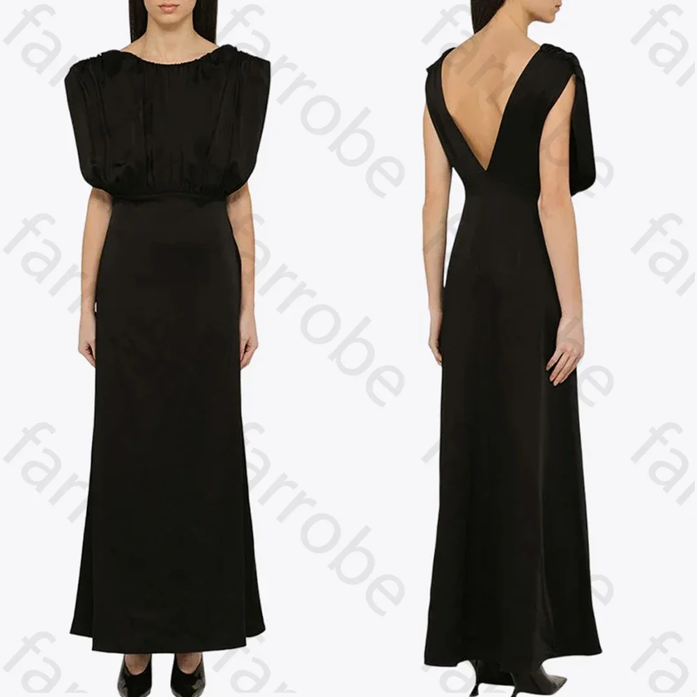 

Customized Elegant Gathered Sleeveless Maxi Dress A-Line Evening Dresses Formal Exquisite High Quality Prom Party Gown for Women