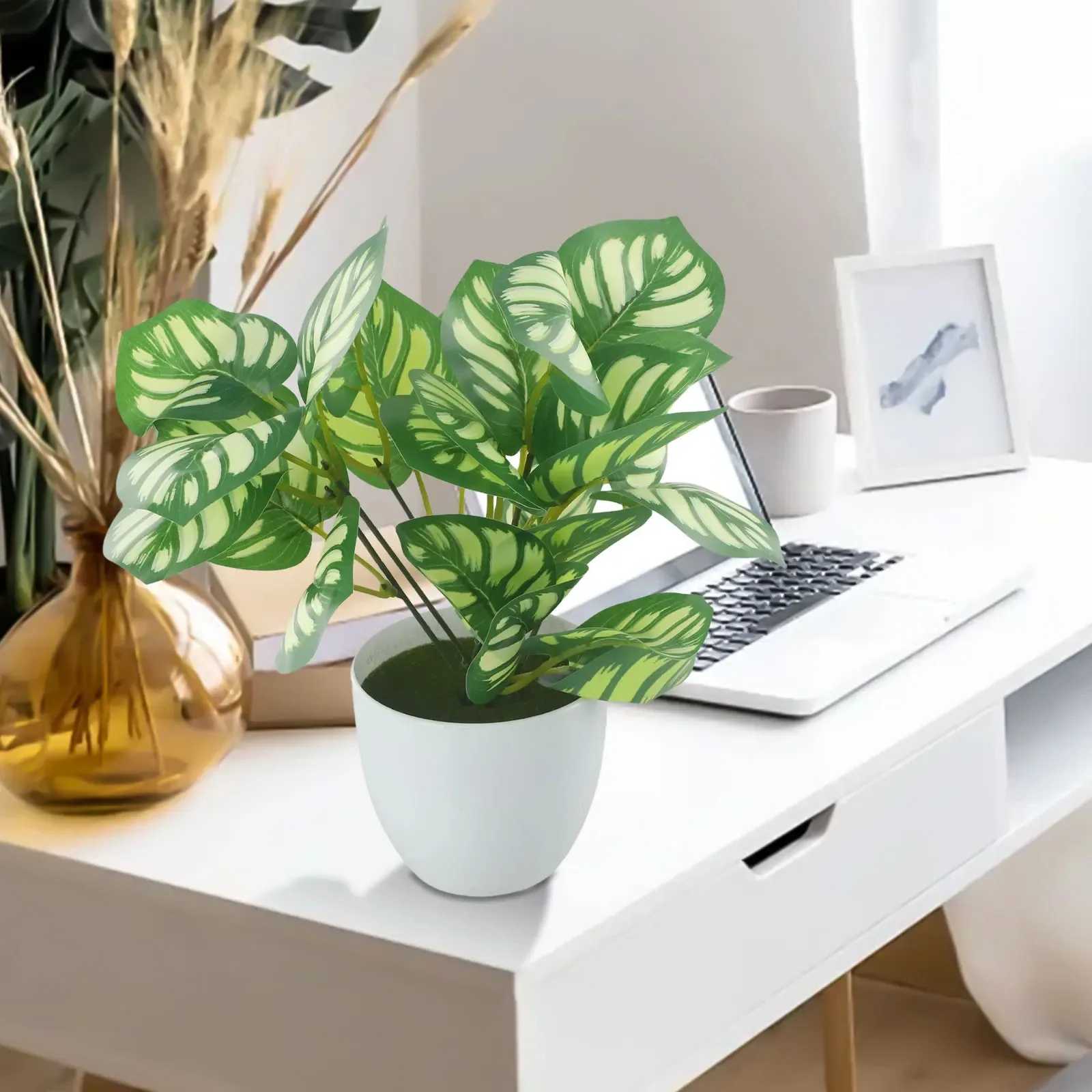 1PC 인공 단풍 식물 냄비 분재 파티 몰 홈 데스크탑 오피스 장식 작은 분재 가짜 꽃 화분 홈 장식