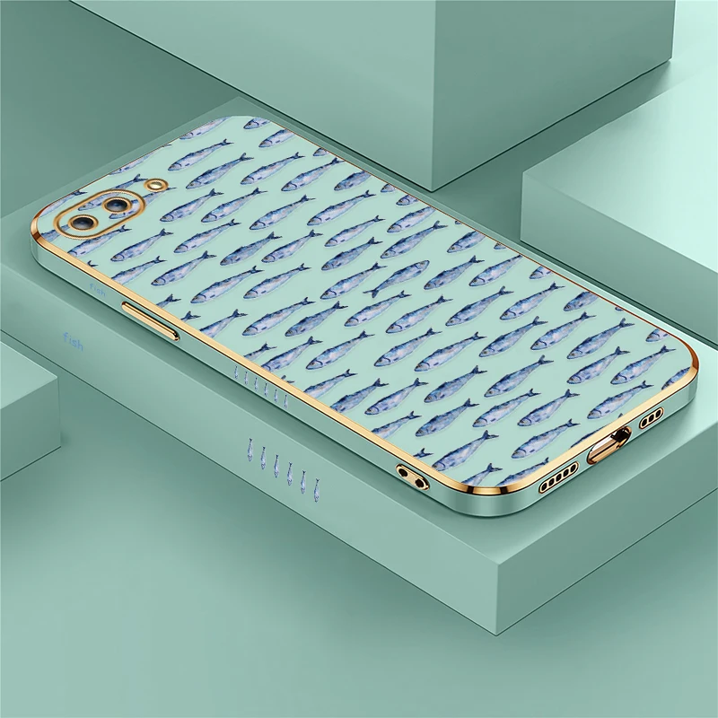 Luxury Silicone Soft TPU Phone Case For Infinix Zero 5G 2023 X Pro 30 GT 20 Pro Fish Pattern Shockproof Plating Back Cover
